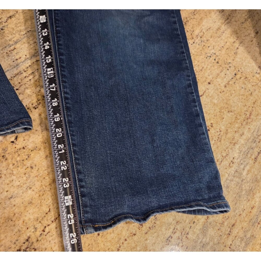 Levis High Rise Wide Leg Stretch Jeans Womens 31 *Back Hem Distress* Skater - Picture 6 of 16